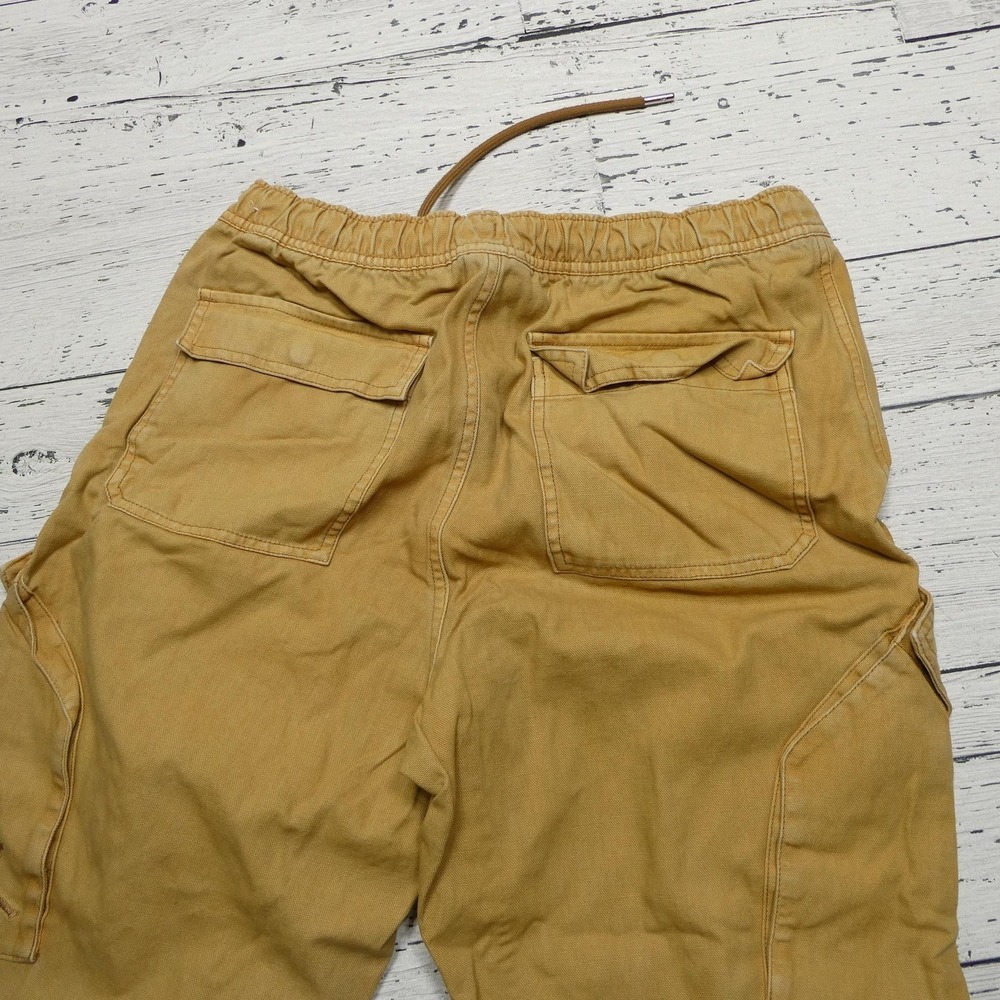 Jordan‎ Pants Mens Medium Tan Cargo Drawstring Elastic Waist Pockets Jumpman - Picture 8 of 8